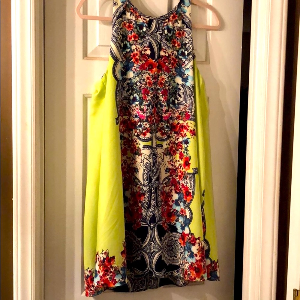 Flowy bright print dress